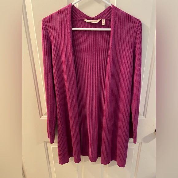 Soft Surroundings long line ribbed cardigan - Picture 1 of 7